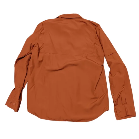 🧡COLUMBIA MEN'S SIZE LARGE 100% NYLON SHELL FRONT BUTTON COLLAR SHIRT. - Picture 9 of 9